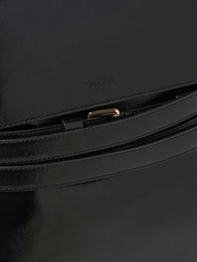 Moschino Top Handle Strap Backpack In Black