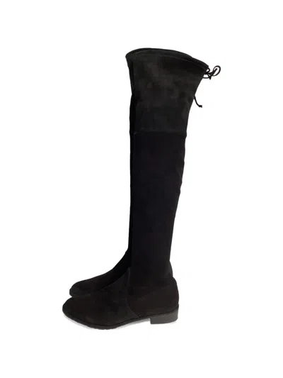 Pre-owned Stuart Weitzman Lowland Over-the-knee Boots In Black