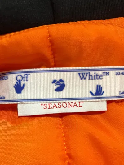 Pre-owned Off-white Plaid-pattern Shirt Jacket In Blue