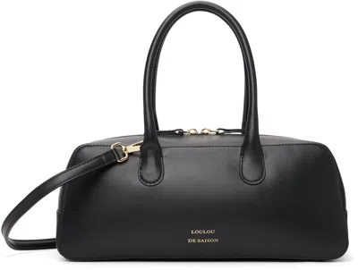 Loulou De Saison Seth Calf Leather Rectangular Handbag In Black