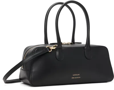 Loulou De Saison Seth Calf Leather Rectangular Handbag In Black