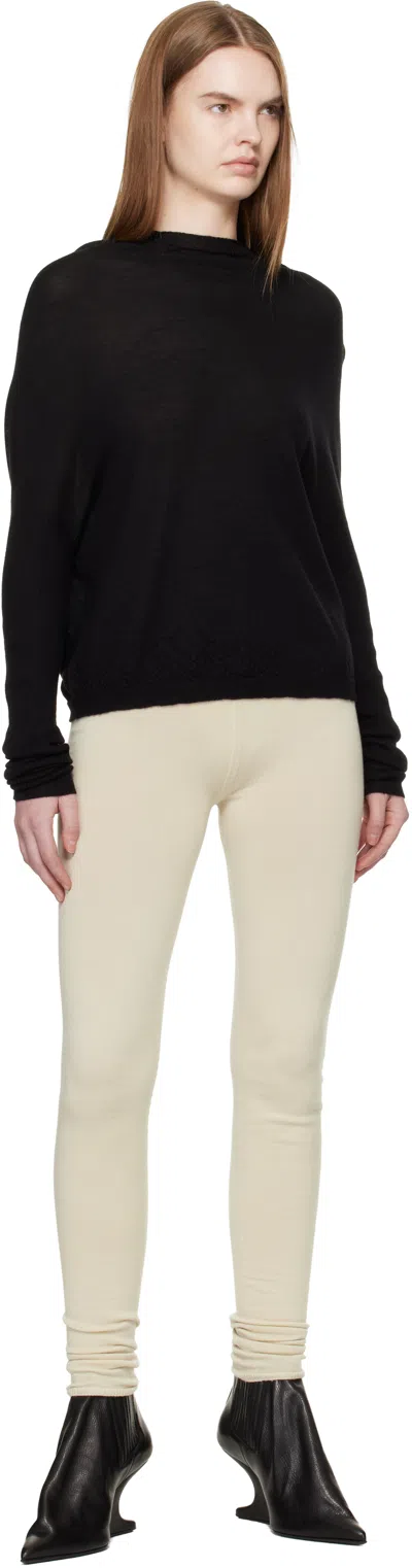 Rick Owens Black Temple Crater Knit Sweater In Black