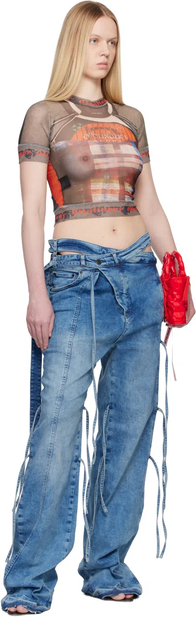 Ottolinger Multicolor Mesh T-shirt In Multi