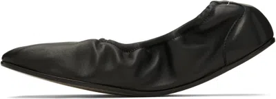 Mm6 Maison Margiela Soft Leather Ballerina Flats With Gathered Edging In Multi