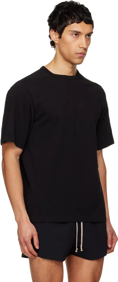 Rick Owens Short-sleeved Cotton T-shirt In Black