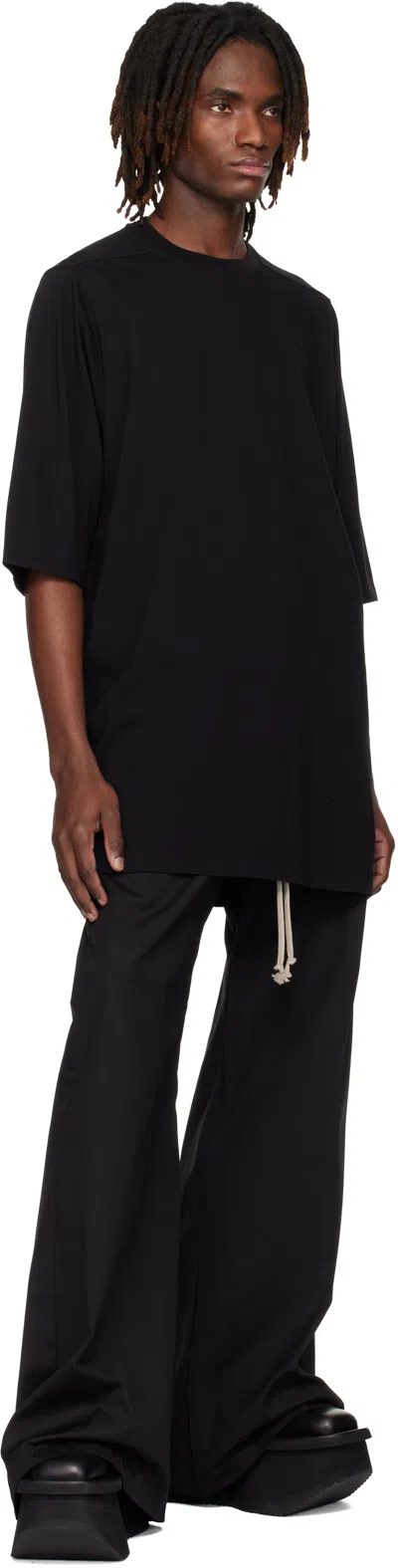 Rick Owens Black Crew Neck T-shirt In Black