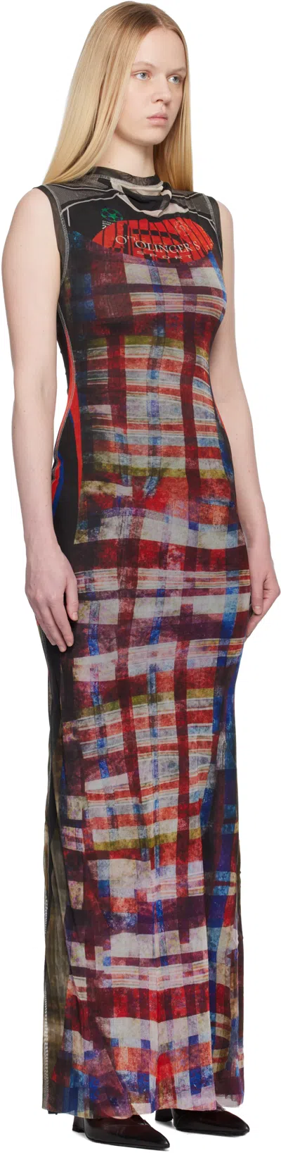Ottolinger Mesh Maxi Gown In Multi