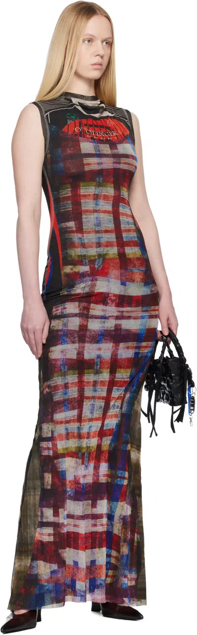 Ottolinger Mesh Maxi Gown In Multi