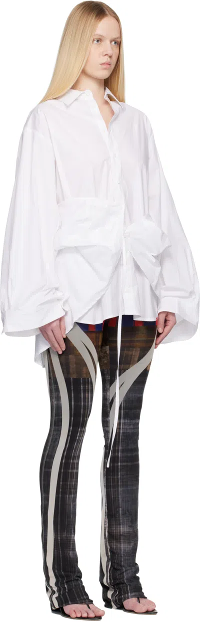 Ottolinger White Liberated Double Shirt Minidress In White