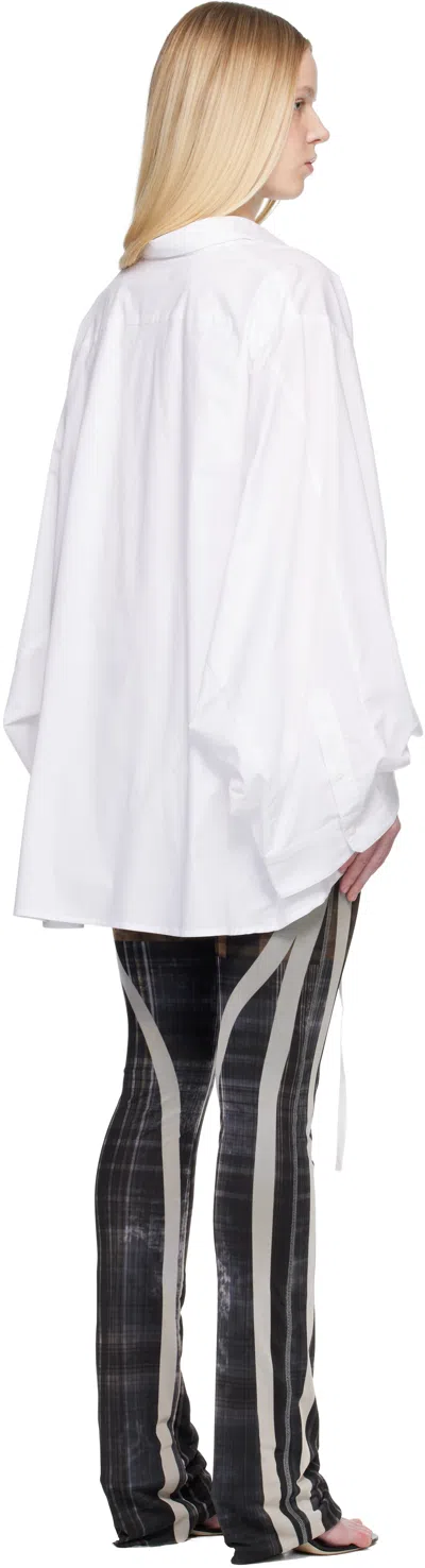 Ottolinger White Liberated Double Shirt Minidress In White