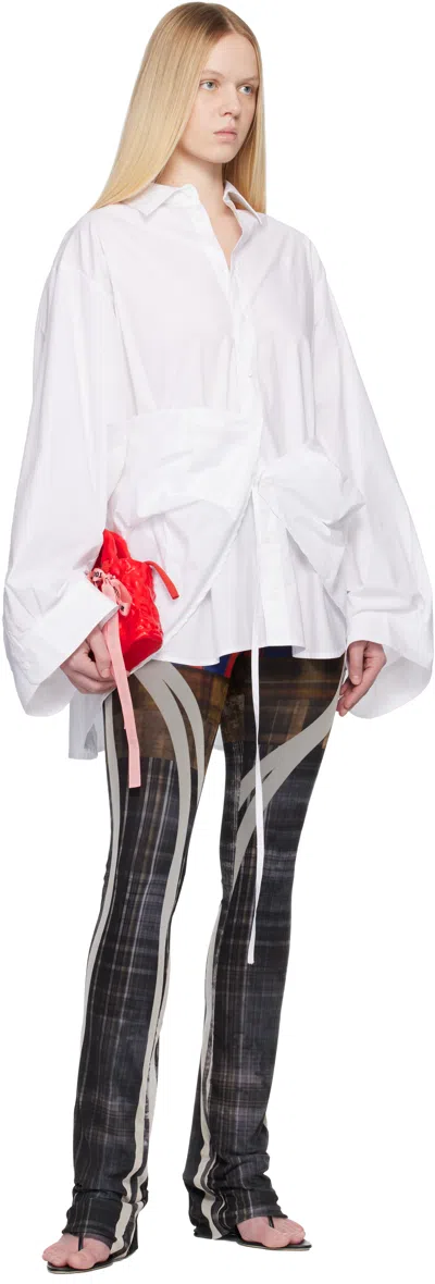 Ottolinger White Liberated Double Shirt Minidress In White