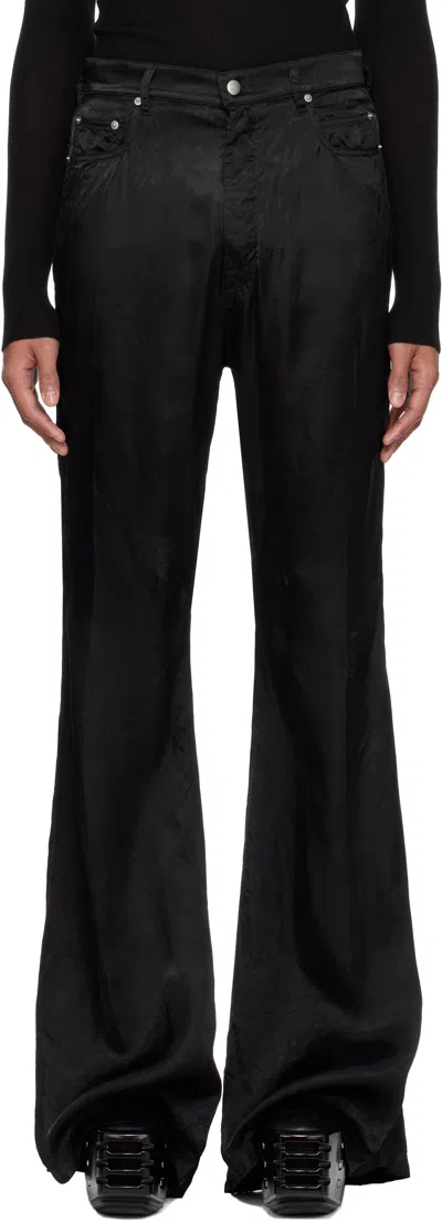 Rick Owens Bolan Bootcut Belt Loop Five Pocket Trousers In Black