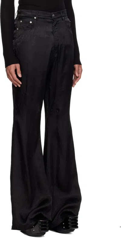 Rick Owens Bolan Bootcut Belt Loop Five Pocket Trousers In Black