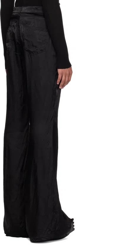 Rick Owens Bolan Bootcut Belt Loop Five Pocket Trousers In Black