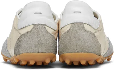 Maison Margiela Sprinters Beige Sneaker With Insert Design And Notched Sole In Leather Woman In Multi