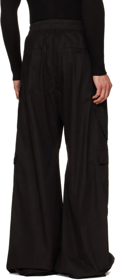 Rick Owens Black Concordians Tailored Cargobelas Cargo Pants In Black