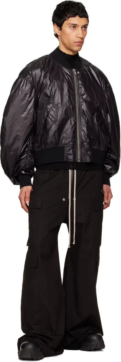 Rick Owens Black Concordians Tailored Cargobelas Cargo Pants In Black