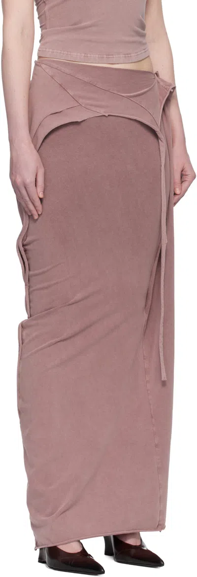 Ottolinger Pink Slitted Maxi Skirt In Pink