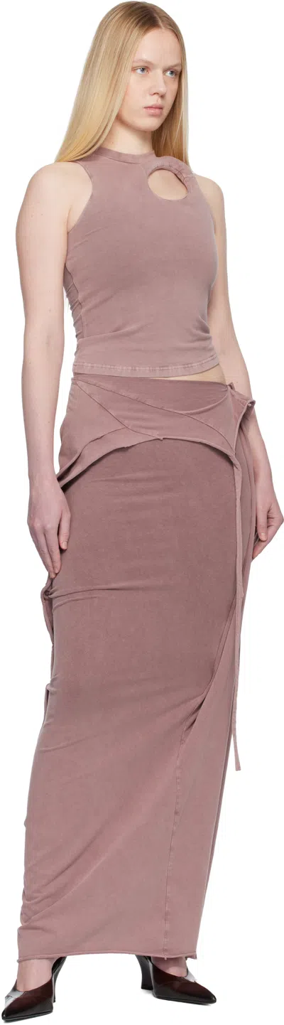 Ottolinger Pink Slitted Maxi Skirt In Pink