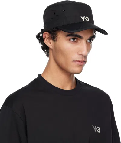 Y-3 Black Work Cap In Black