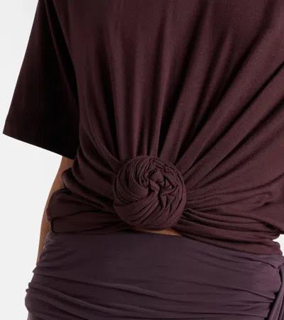 花卉贴花针织T恤