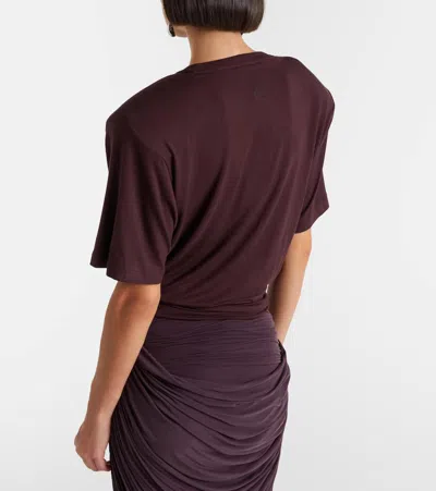 花卉贴花针织T恤