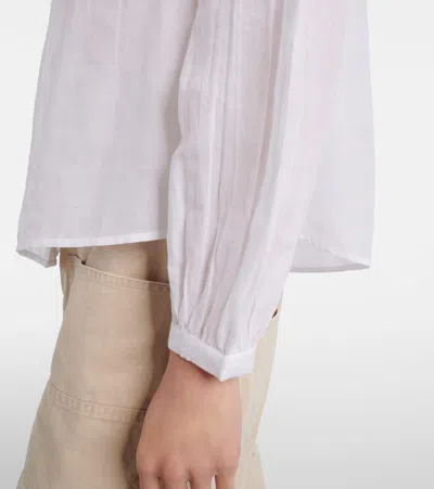 Isabel Marant Étoile White Regular Solid Shirt In White