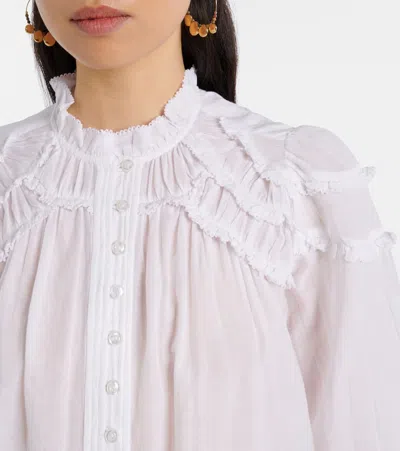 Isabel Marant Étoile White Regular Solid Shirt In White