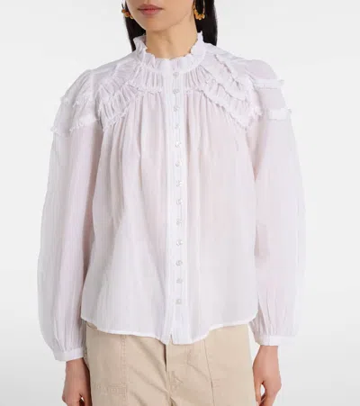Isabel Marant Étoile White Regular Solid Shirt In White
