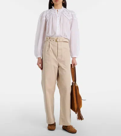 Isabel Marant Étoile White Regular Solid Shirt In White