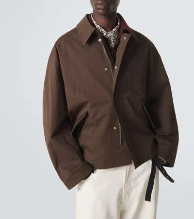 Studio Nicholson Comba Cotton-blend Jacket In Brown
