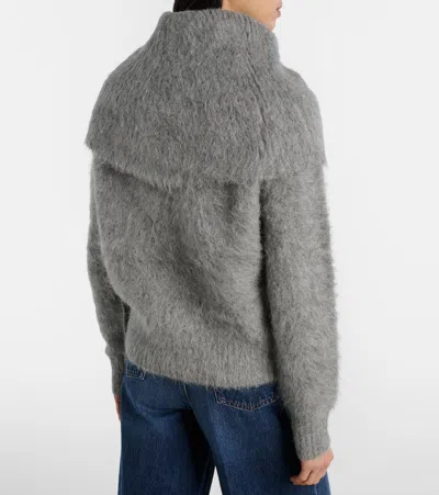 Totême Alpaca-blend Turtleneck Sweater In Gray