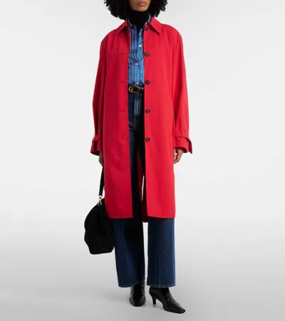 Totême Toteme Oversize Stripe Silk Button-up Shirt In Multi