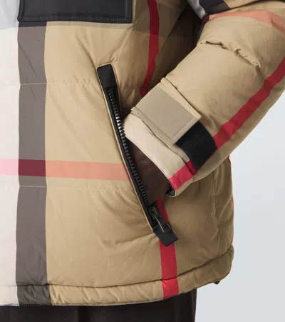 CHECK正反两穿连帽羽绒夹克