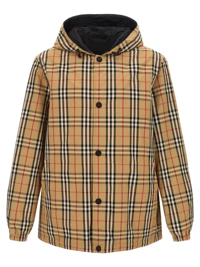 Burberry Reversible Jacket With Vintage Check Pattern In Brown