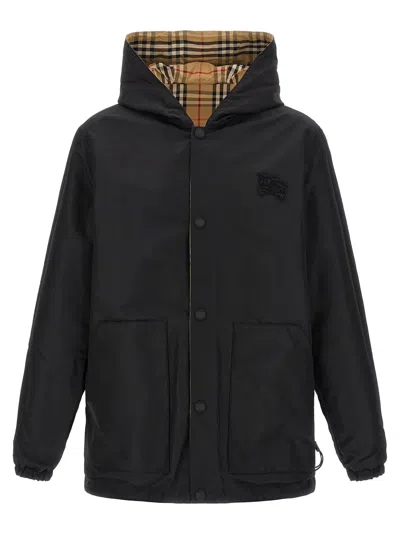 Burberry Reversible Jacket With Vintage Check Pattern In Brown