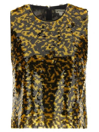 Staud Seraphina Sequin-embellishment Sleeveless Top In Multi