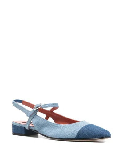 Carel Paris Oceano Slingback Ballets In Blue
