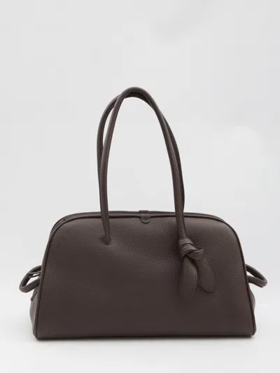 Jacquemus Le Turismo Shoulder Bag Knotted Detail Leather In Brown