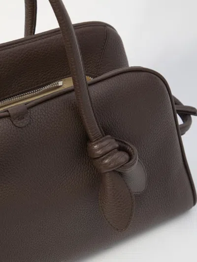 Jacquemus Le Turismo Shoulder Bag Knotted Detail Leather In Brown
