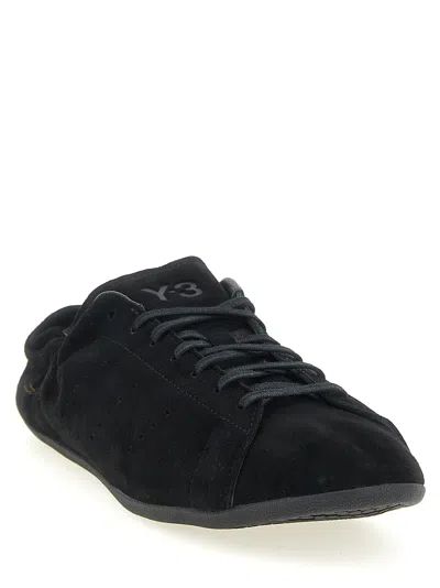 Y-3 Adidas Black Suede Stan Smith Lo Pro Sneakers In Black