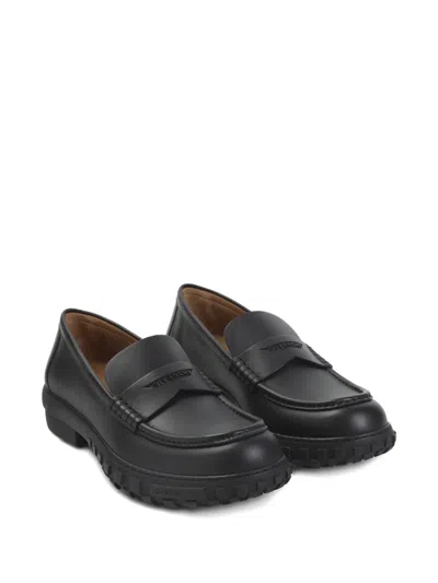 Givenchy Echo Leather Penny Loafers In Blue