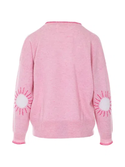 Not Shy Embroidered Sweater In Pink