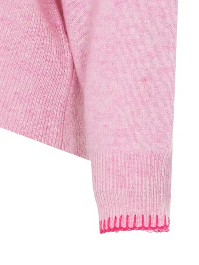 Not Shy Embroidered Sweater In Pink