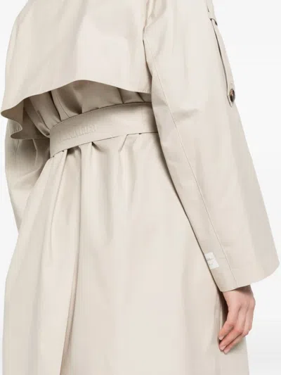 Max Mara Belted Double-breasted Coat In Neutral