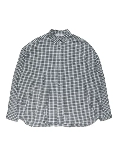 Acne Studios Checked Button-up Shirt In Black