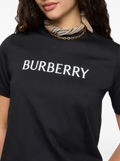 Burberry Frankie Logo-print Short-sleeve T-shirt In Black