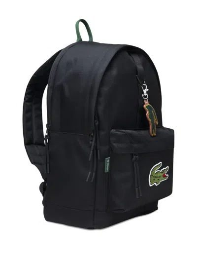 Lacoste Logo-applique Backpack In Black