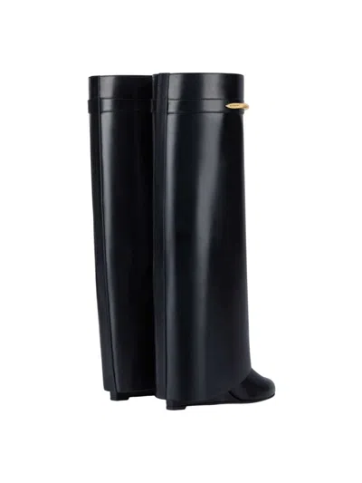 Givenchy Shark 95 Leather Knee-high Boots In Black