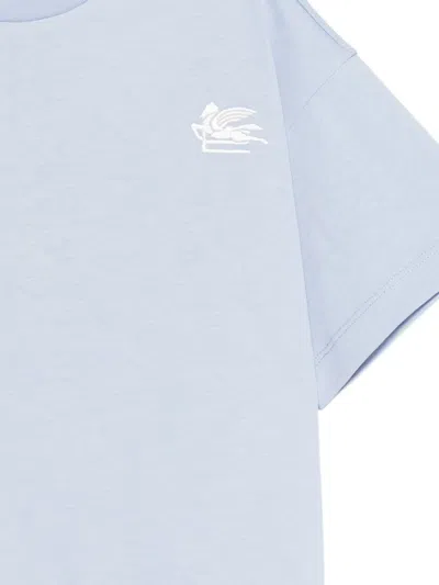 Etro Embroidered T-shirt In Blue